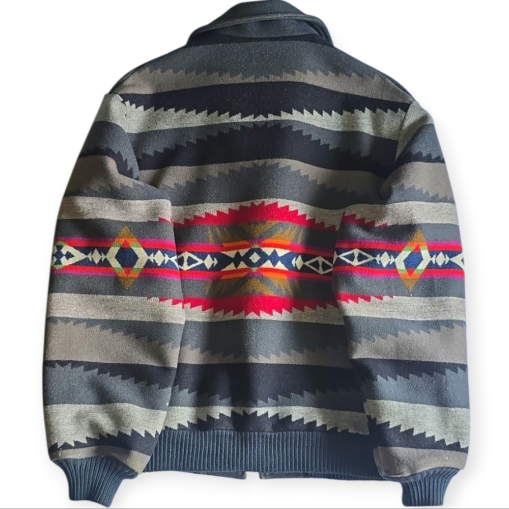 VTG Pendleton High Grade Western Wear Wool Native Southwestern Aztec Men's Sz. L - Picture 4 of 17